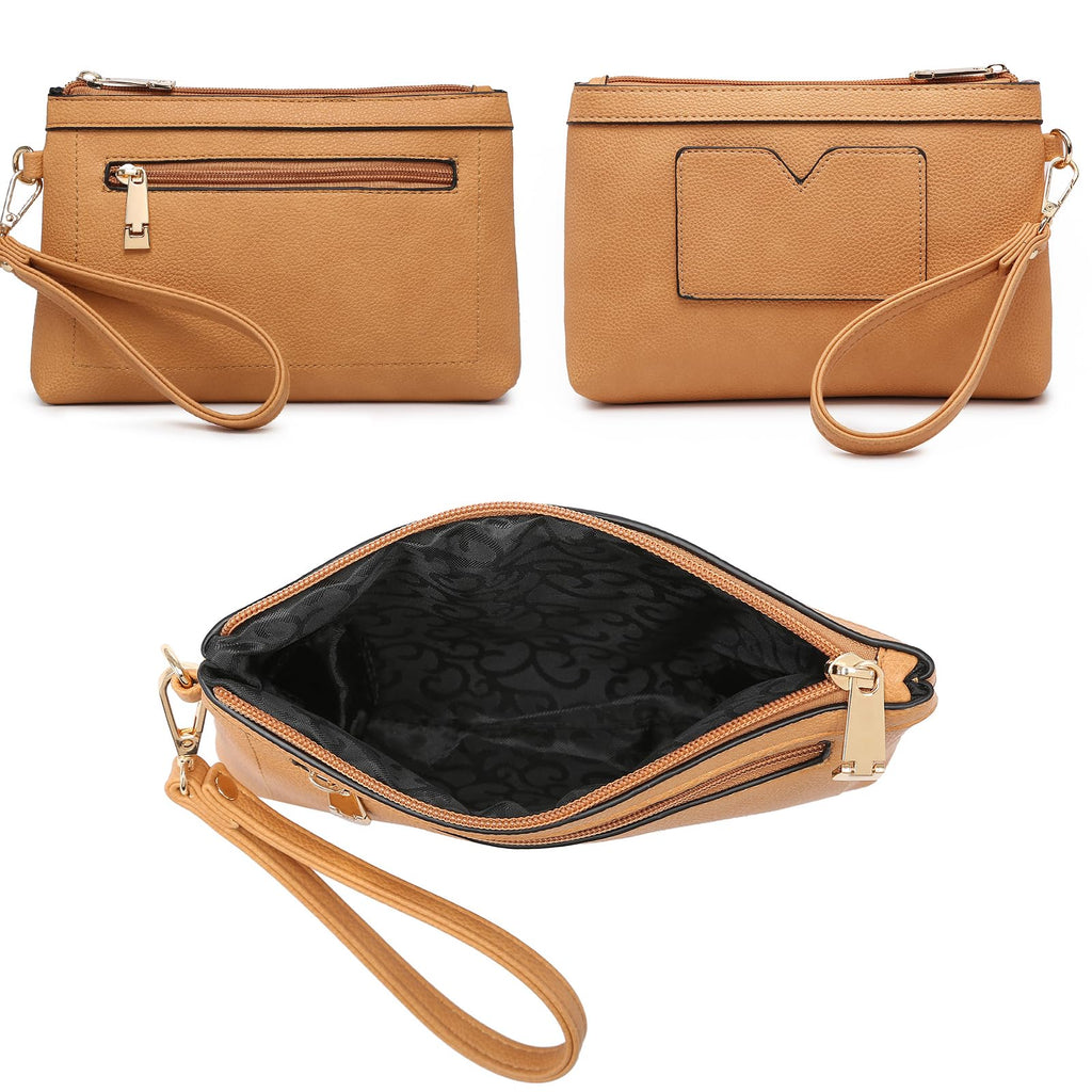 Women Handbags and Purses Fashion Satchel Work Tote Bags Top Handle Shoulder Purses with Matching Wristlet