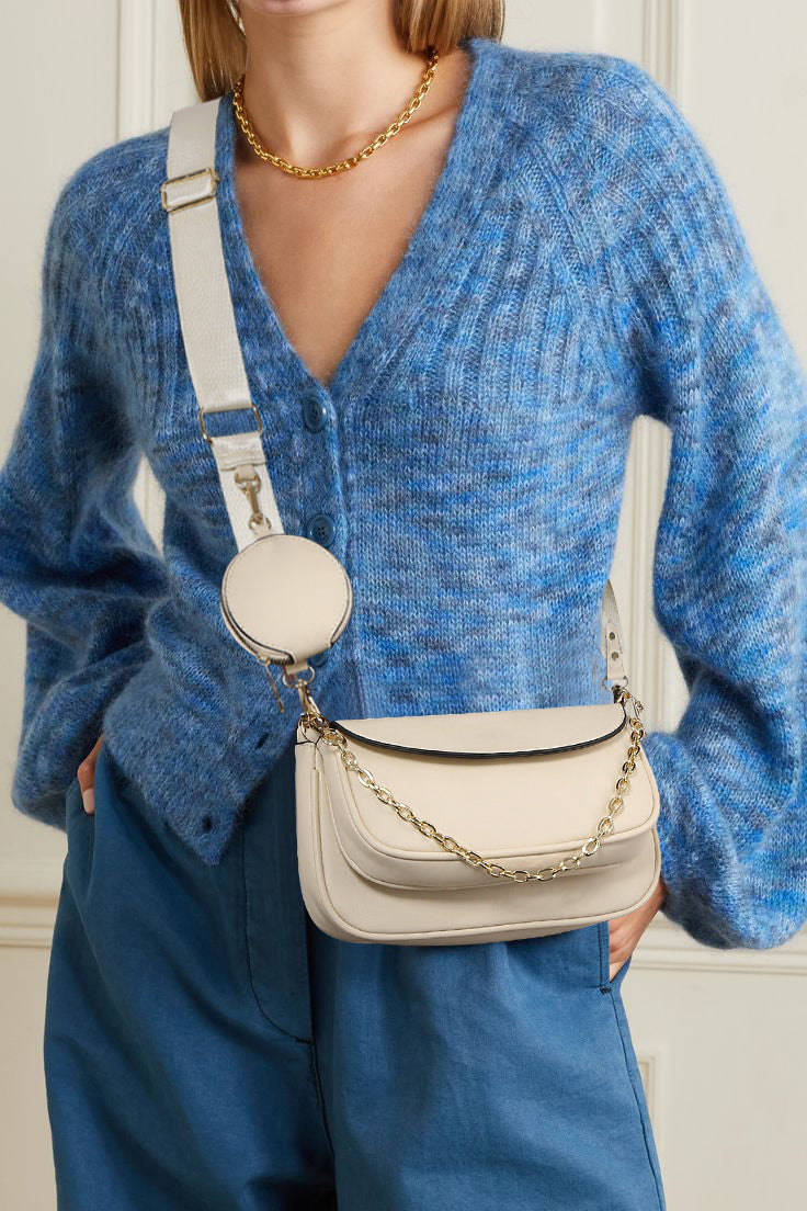 3pcs Crossbody Bags for Women PU Leather Shoulder Purse with Removable Strap Fashion Handbag for Daily Use