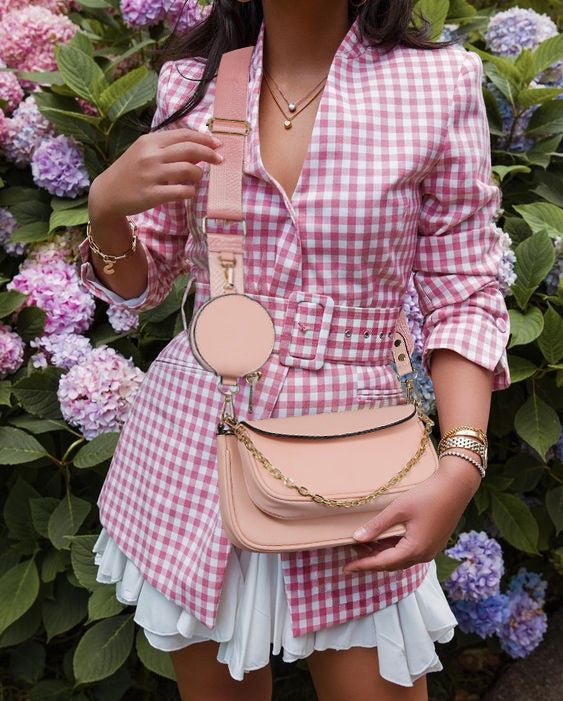 3pcs Crossbody Bags for Women PU Leather Shoulder Purse with Removable Strap Fashion Handbag for Daily Use