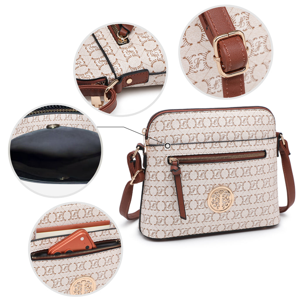 Womens Fashion Crossbody Bag Medium Shoulder Purse with Adjustable Strap Multi Pockets for Travel Daily Use