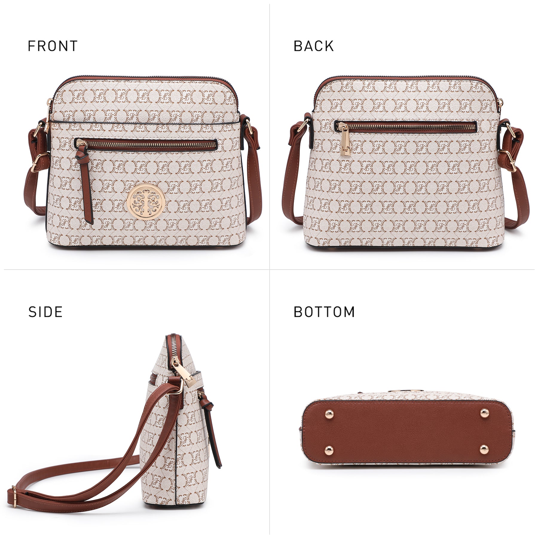 Womens Fashion Crossbody Bag Medium Shoulder Purse with Adjustable Strap Multi Pockets for Travel Daily Use