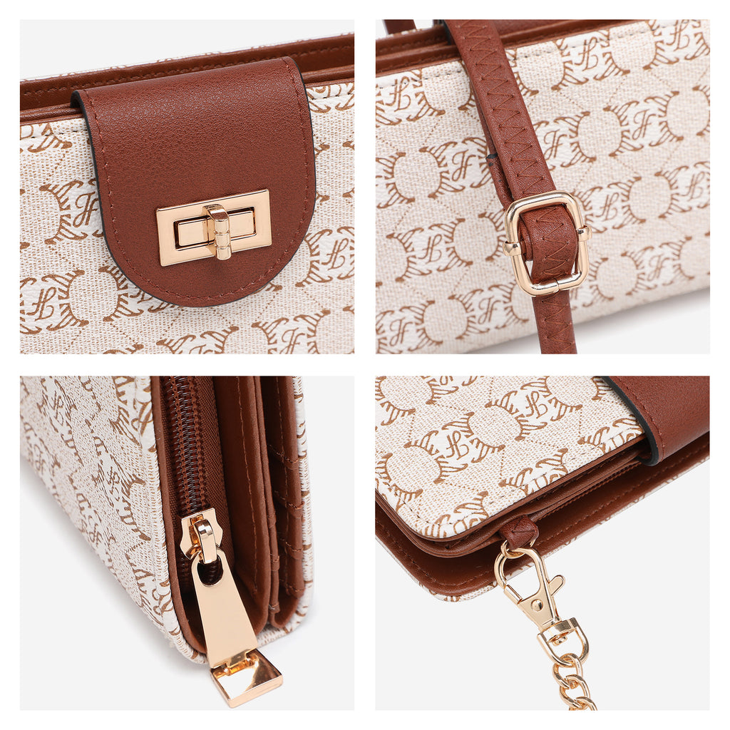 Women Fashion Small Crossbody Shoulder Bag Cell Phone Zip Wallet Purse and Handbags Clutch Credit Card Holder with Chain Strap