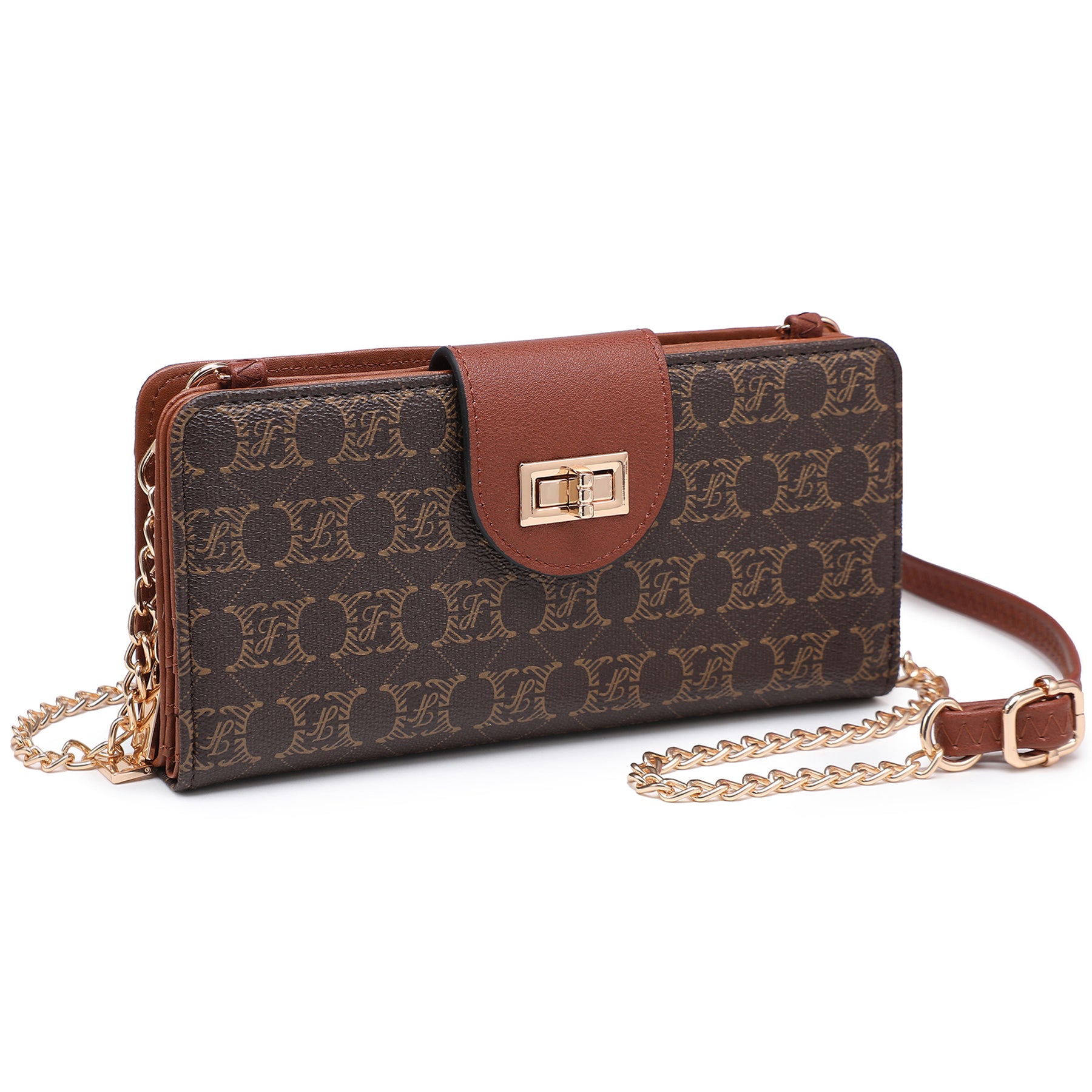 Women Fashion Small Crossbody Shoulder Bag Cell Phone Zip Wallet Purse and Handbags Clutch Credit Card Holder with Chain Strap