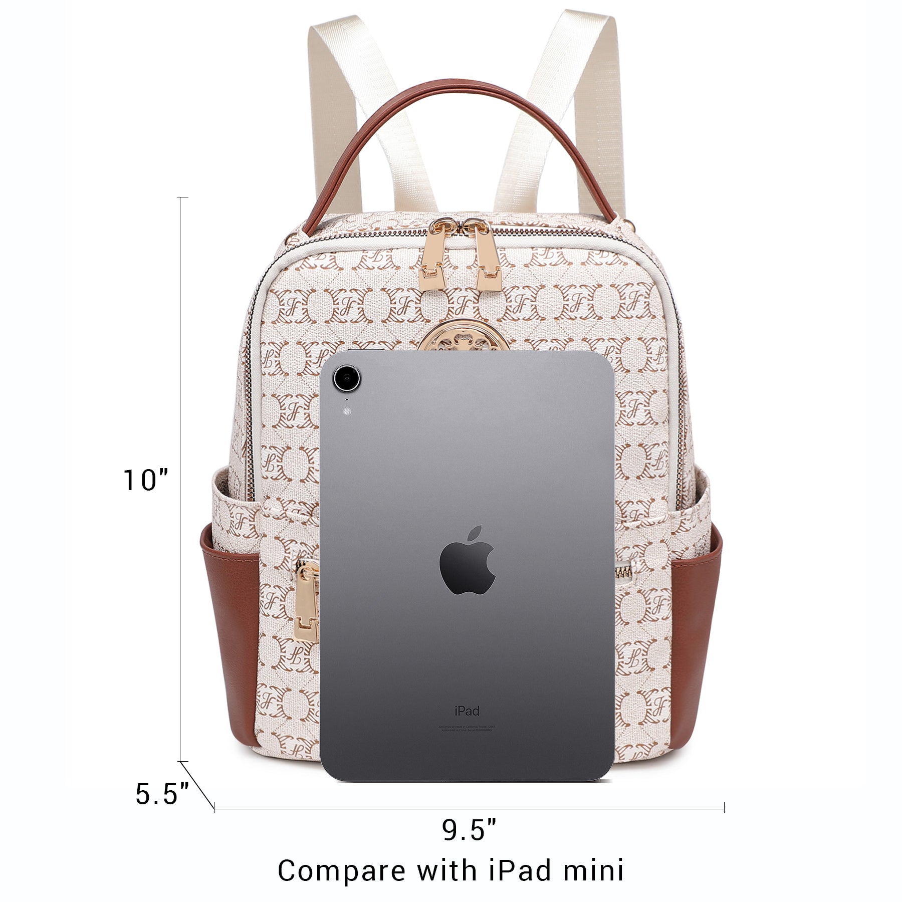 Small Backpack Purse for Ladies Women Fashion Multi Pockets Daypacks with Front Zip Pocket