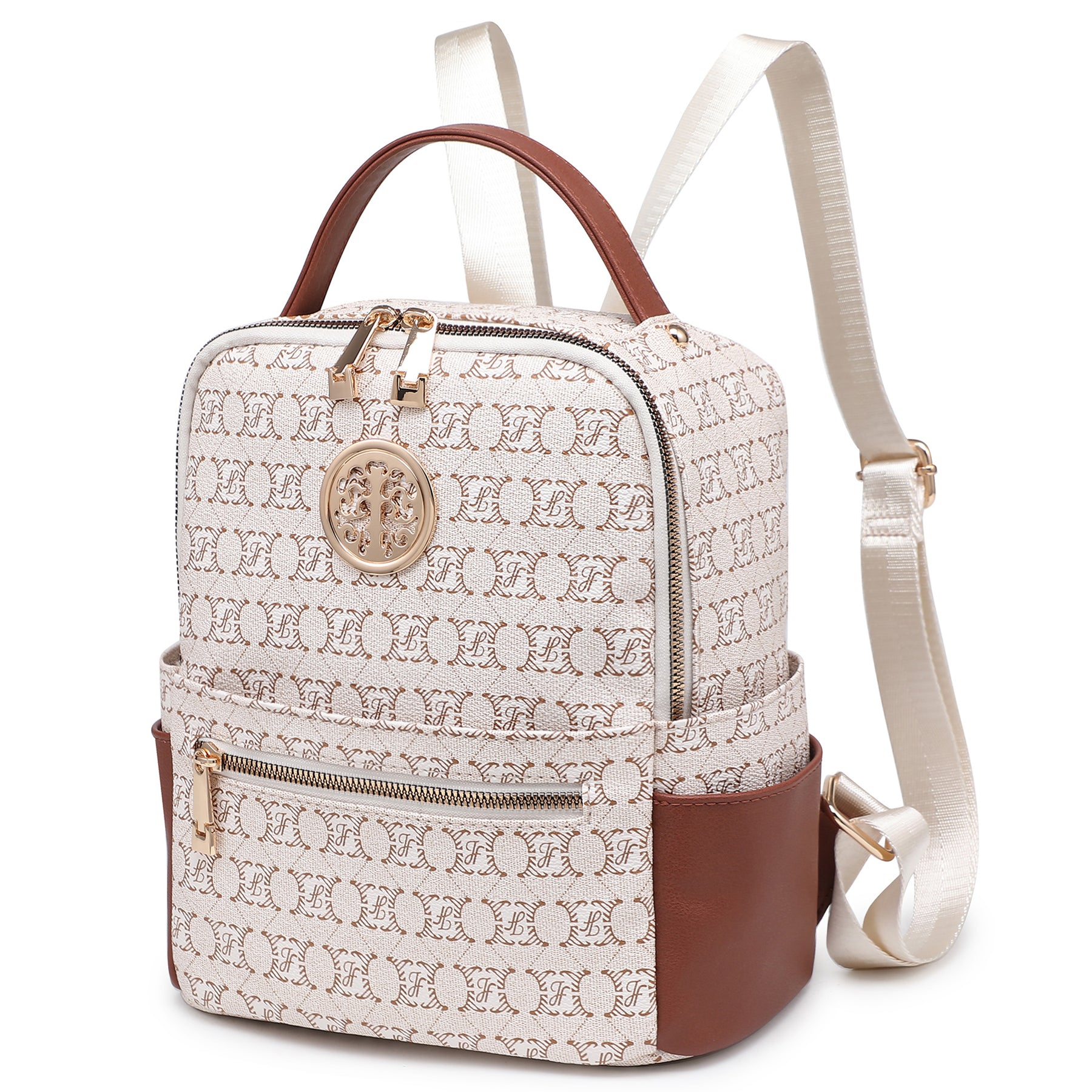 Small Backpack Purse for Ladies Women Fashion Multi Pockets Daypacks with Front Zip Pocket