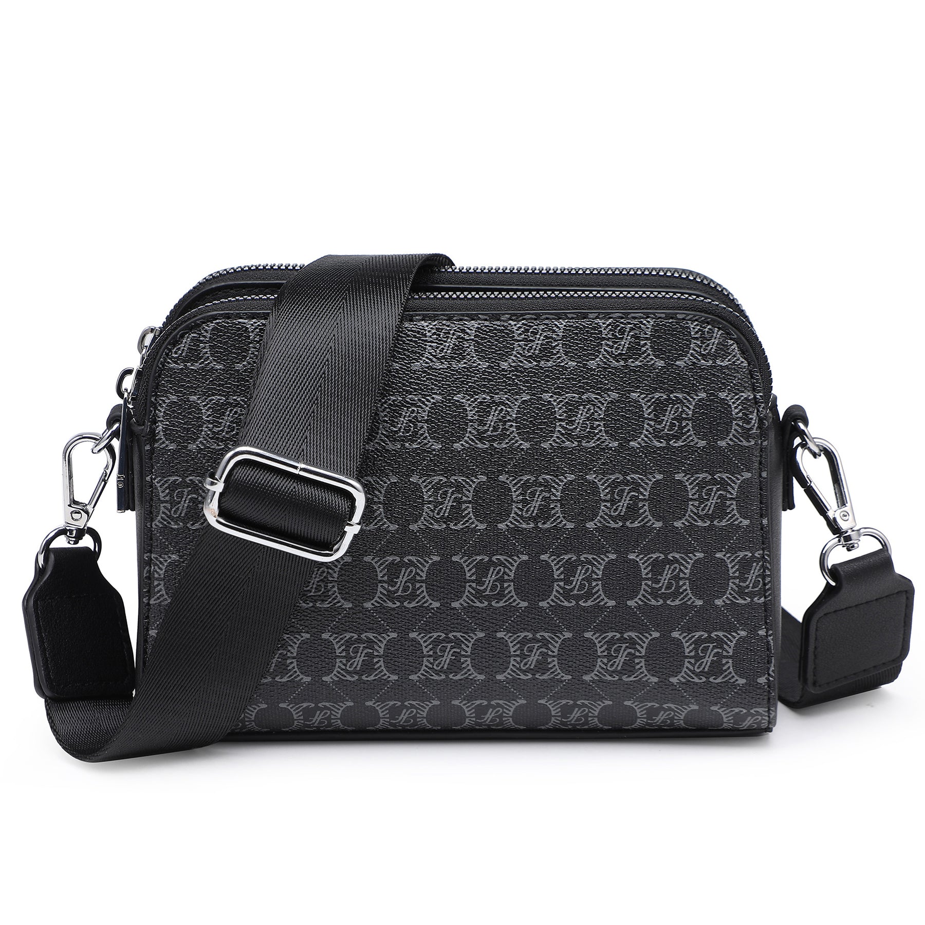 Crossbody Bags for Women Small Shoulder Purses with Adjustable Wide Strap, Triple Zip Design