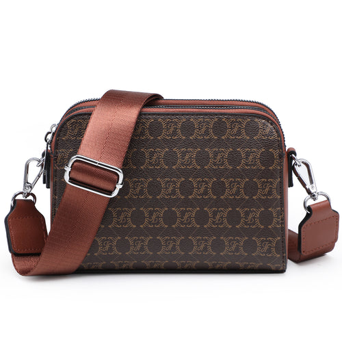 Crossbody Bags for Women Small Shoulder Purses with Adjustable Wide Strap, Triple Zip Design