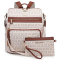 Women Fashion Backpack Purse Convertible Large Ladies Rucksack Travel Shoulder Bags Handbag Set 2pcs w/Tassel